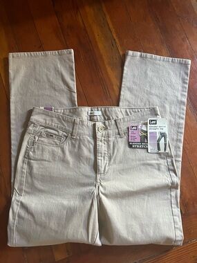 Lee Women's Light Beige Straight Leg Jeans